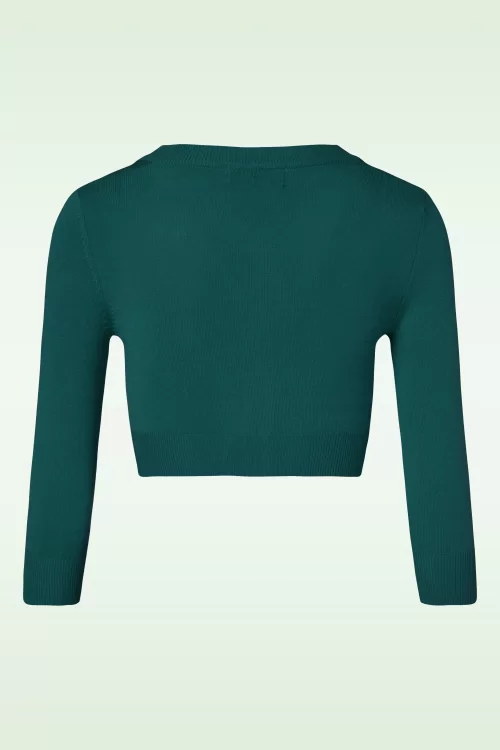 Mak Sweater Shela cropped vest in pauwgroen