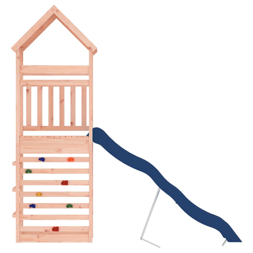 Aire de jeux d'extérieur balançoires toboggan portiques robuste jeux jardin 55 x 281 x 264 cm bois massif de douglas 02_00046