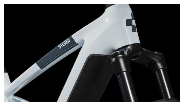 VTT Électrique Tout-Suspendu Cube Stereo Hybrid 140 HPC Pro 625 Shimano Deore 11V 625 Wh 29'' Blanc Frost 2024