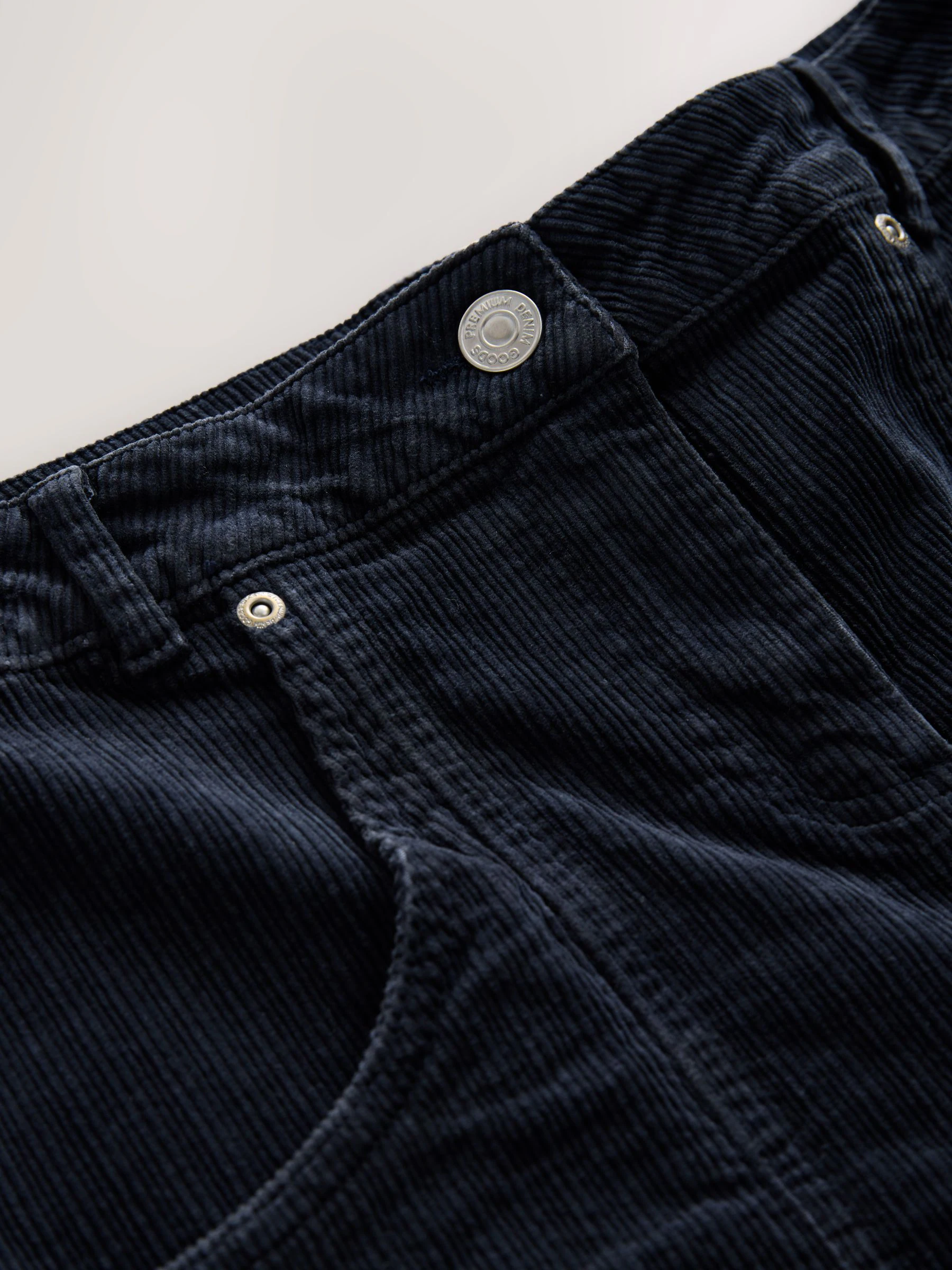 Marineblauw - Washed Cord Shorts