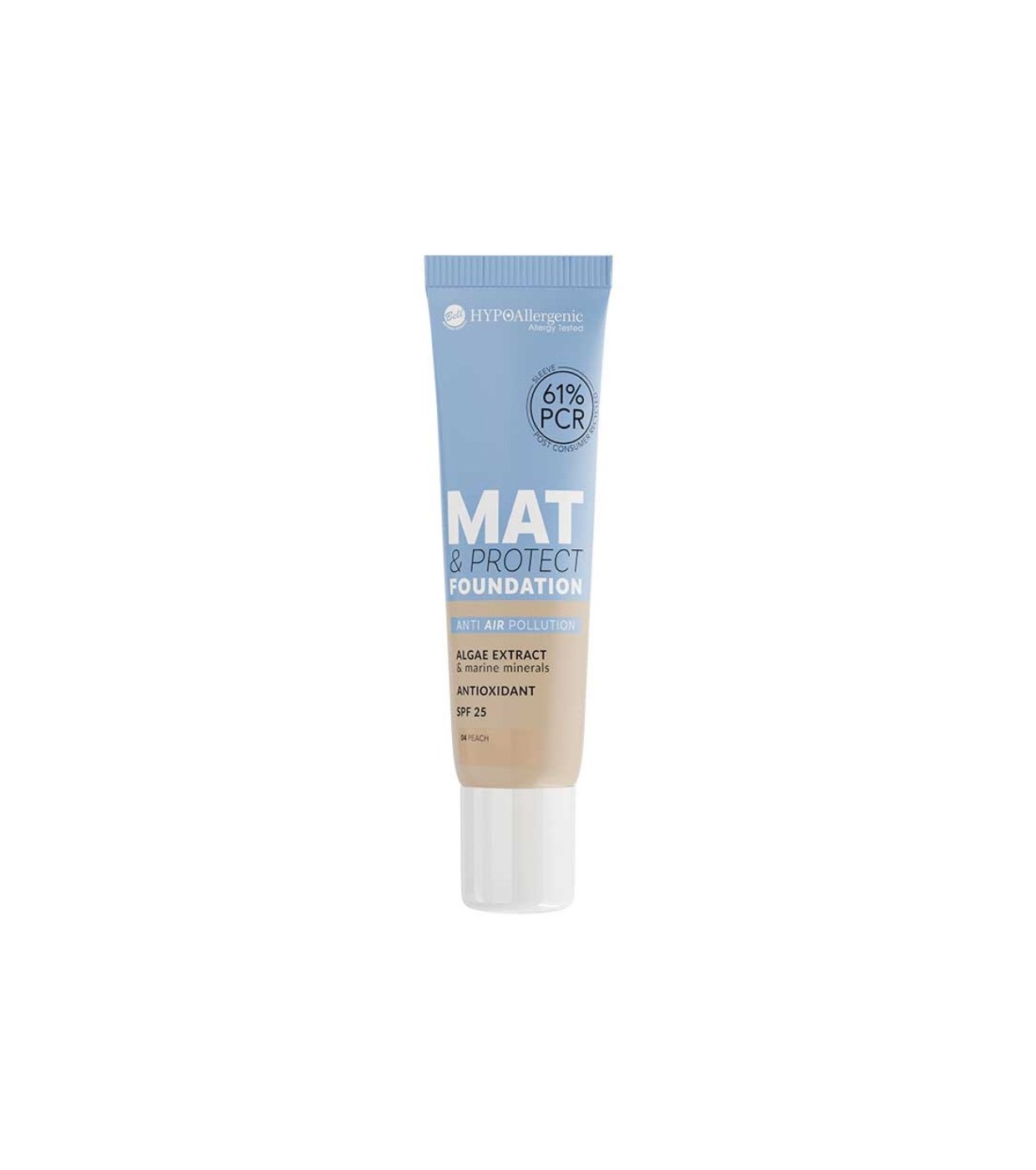 Bell - Base hipoalergênica Mat&Protect SPF25 - 04: Peach