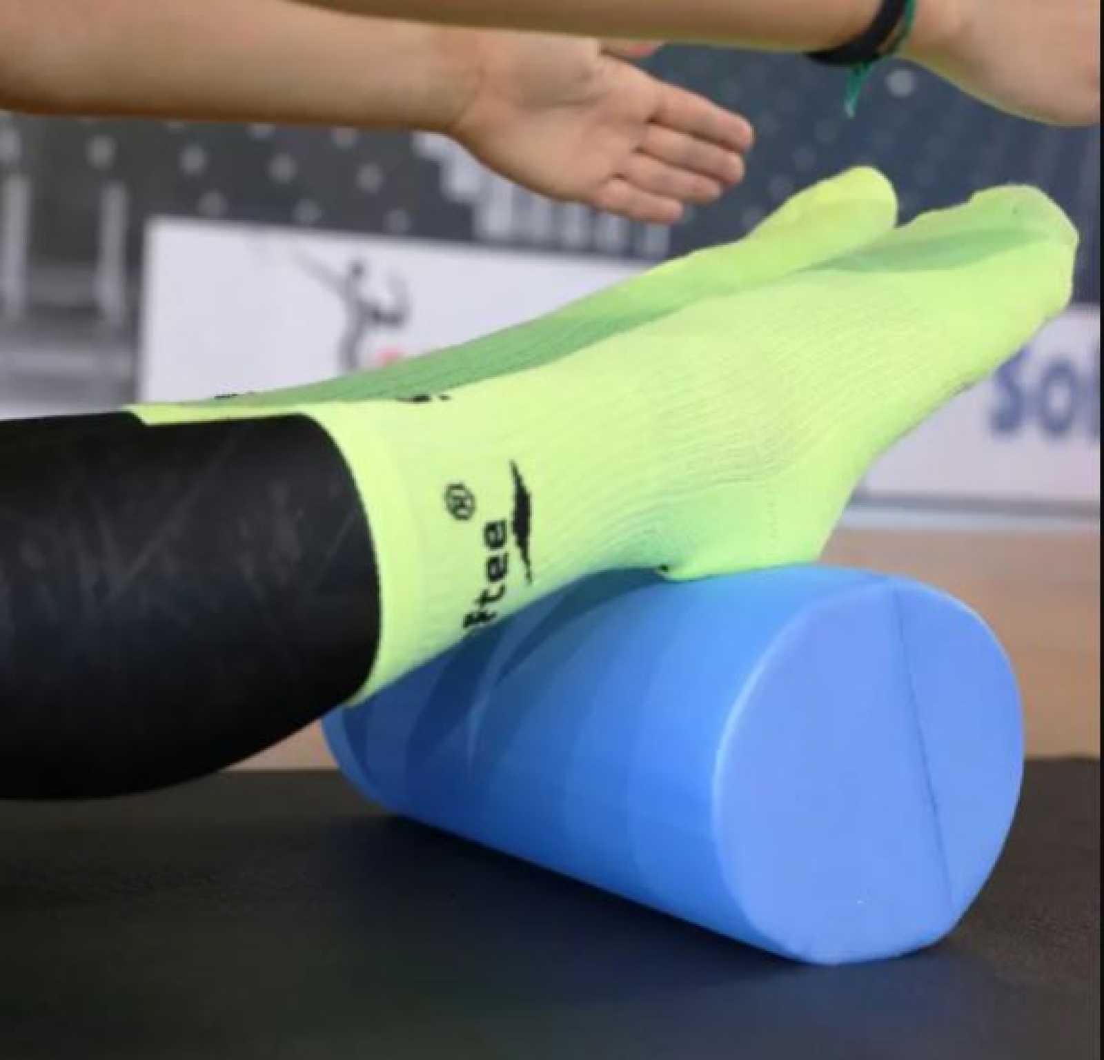 Mini rolo de espuma Softee para Pilates, 30 cm, azul royal