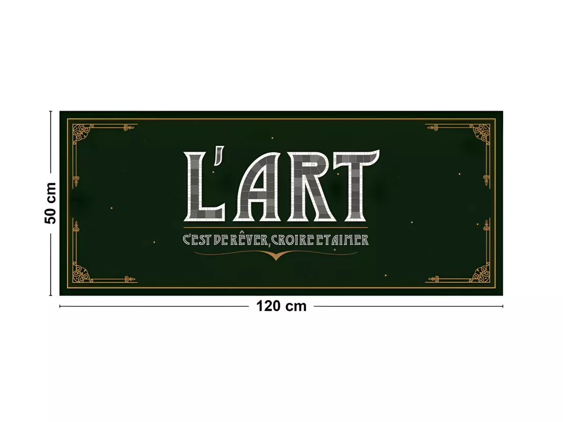 Tapis Vinyle Médium l 50xL120cm - Art Rétro - Vinyle