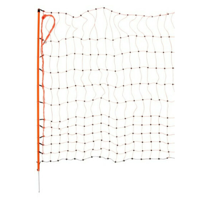 Filet électrifiable Kerbl pour volaille orange de 50 m x 106 cm pointe unique