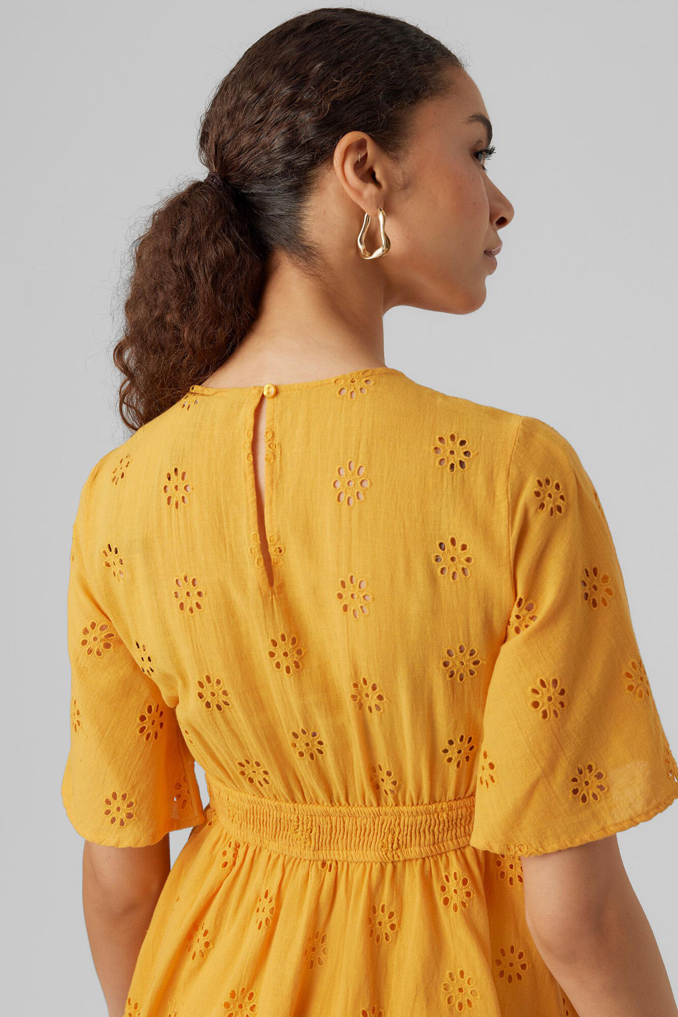 Vestido de manga curta - Laranja