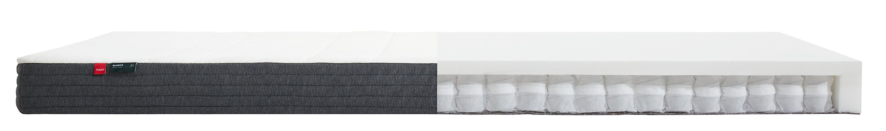 FLEXA Sprungmatr.   Bambusbez. 200x140 - 200.0 cm x 140.0 cm