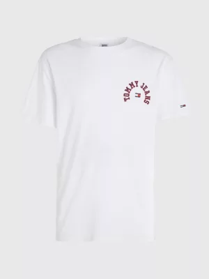 Camiseta clássica com logo curvo universitário