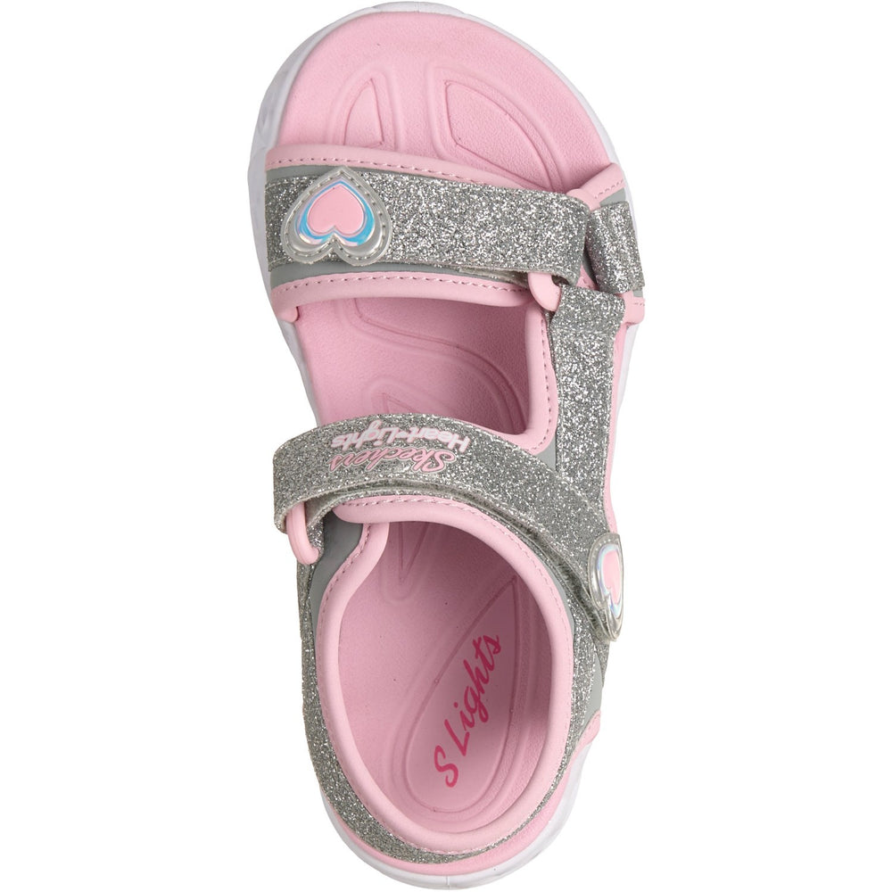Køb Skechers Silver Heart Lights Sandaler