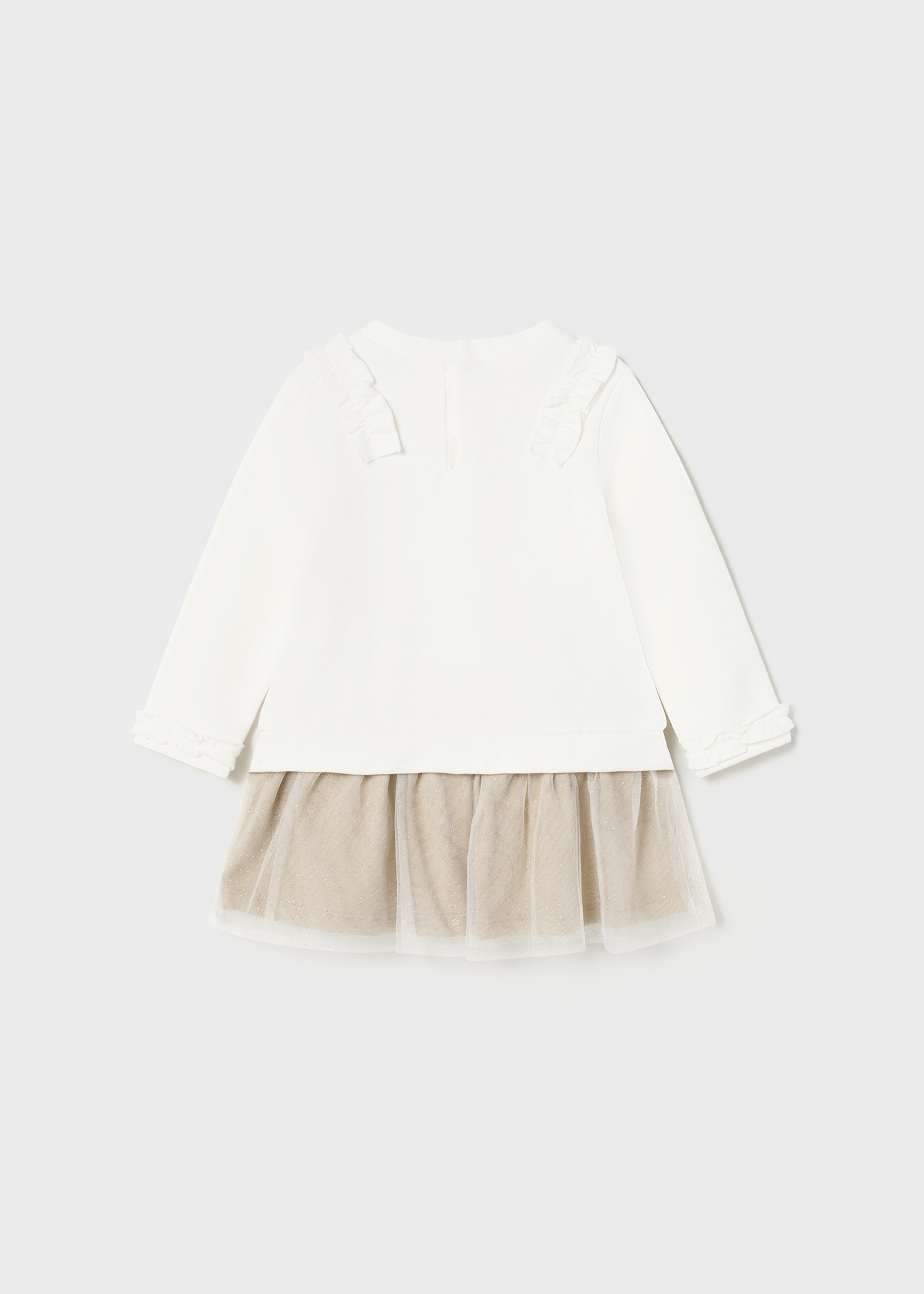 Vestido de bebê com saia de tule