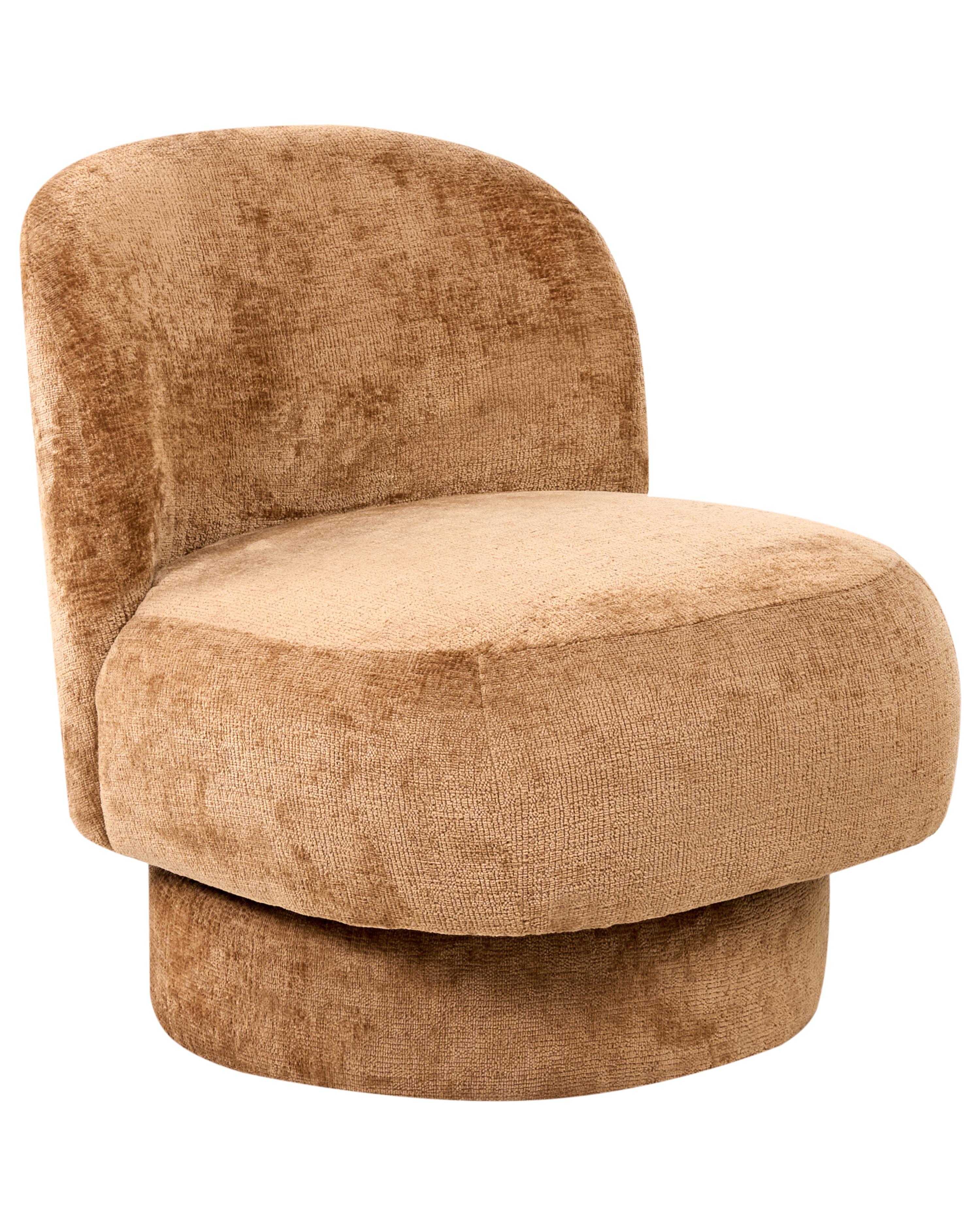 Draaifauteuil AYLO Chenille Goudbruin