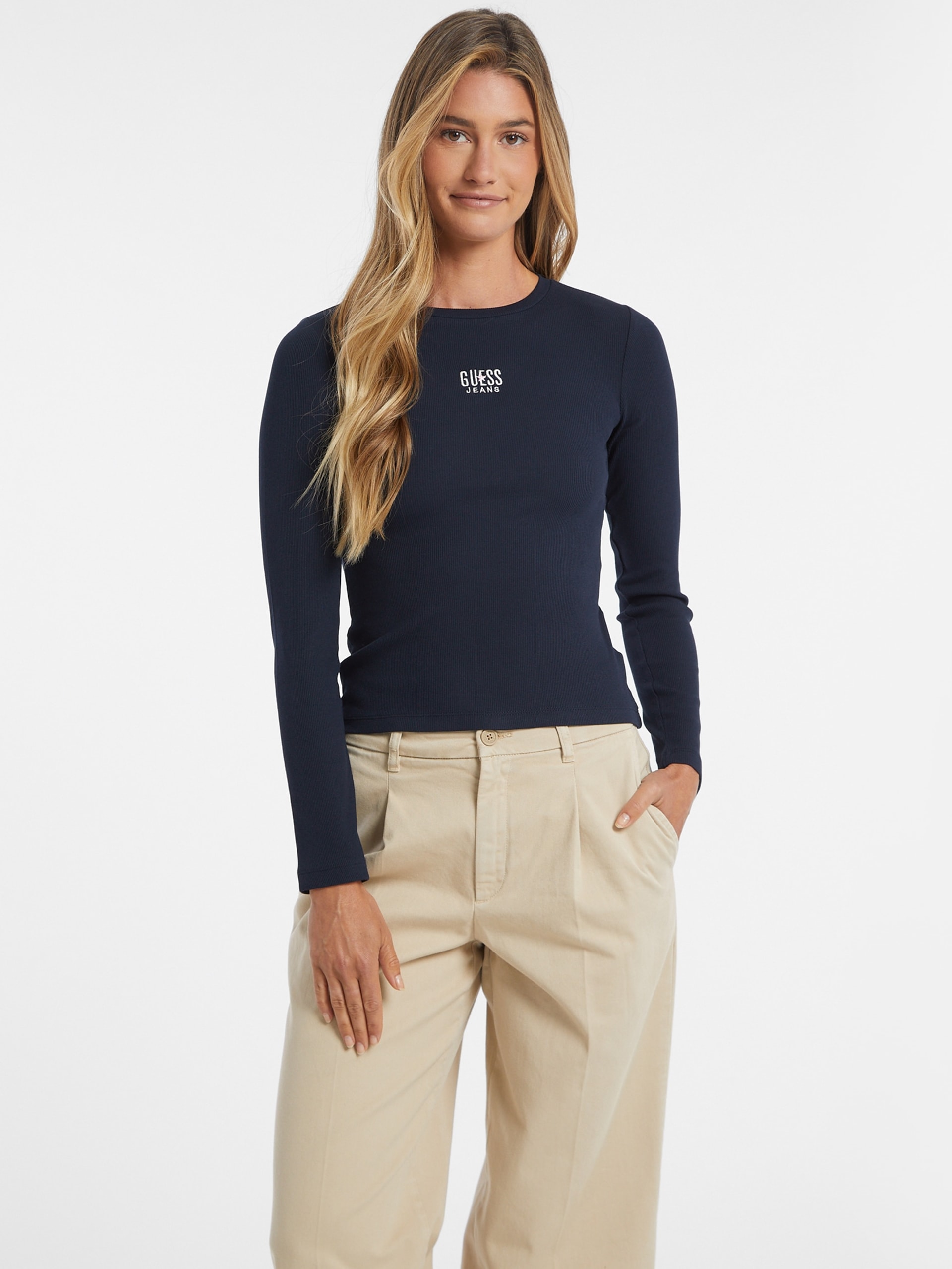 Camiseta Slim com Logo Bordado