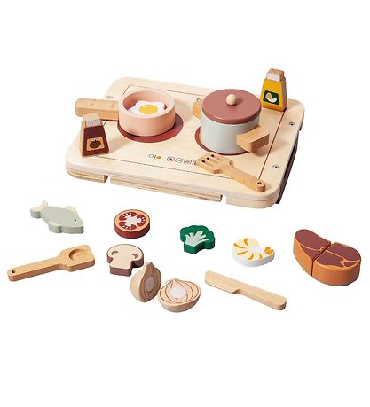 Petit Monkey Spielküche - 17 Teile - Holz
