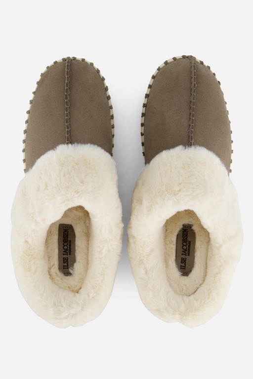 Ilse Jacobsen Pantoffels taupe Suede