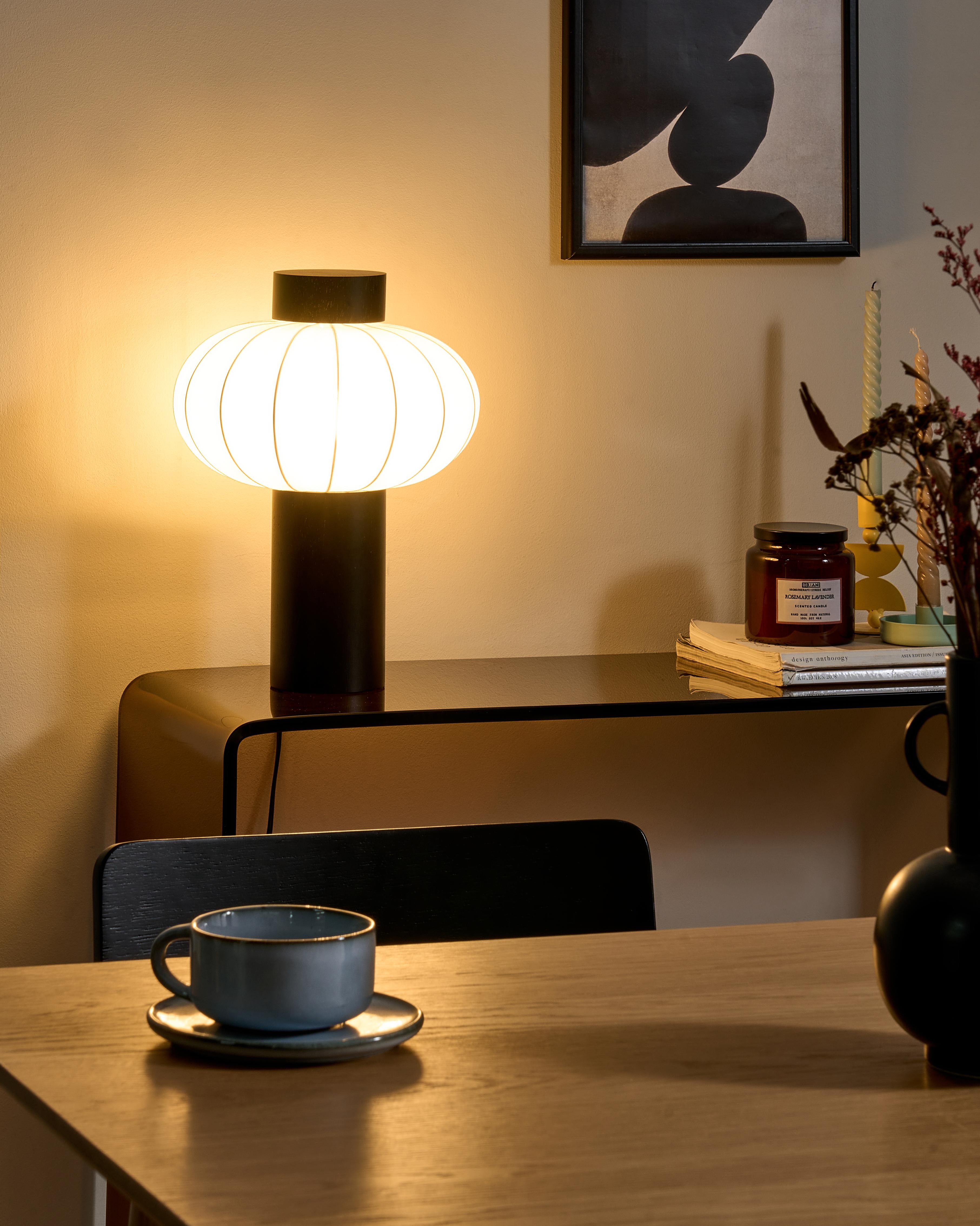 Tafellamp ABENS Hout Zwart