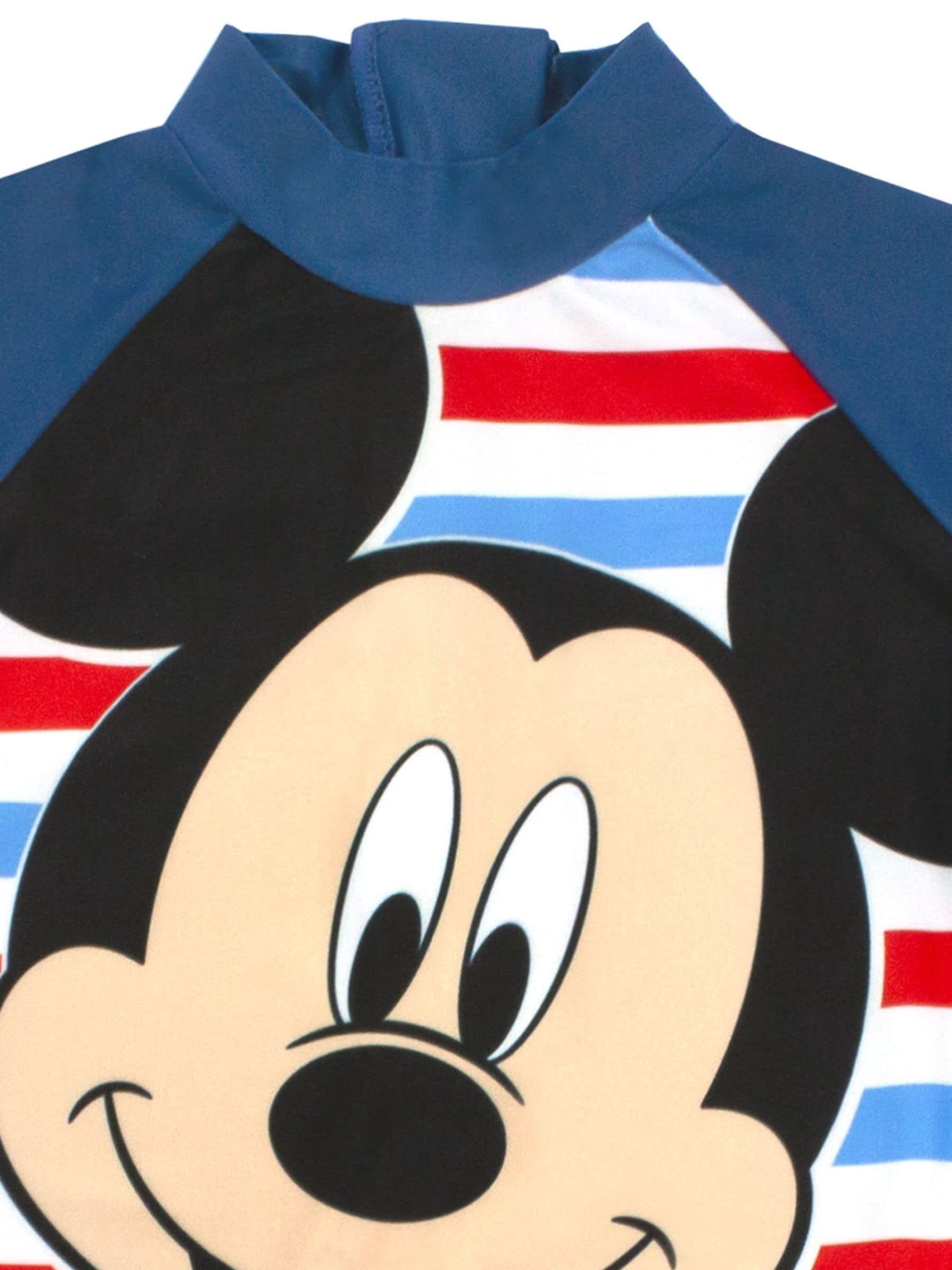 Vanilla Underground jongensbadpak met korte mouwen en gelicentieerde Disney Mickey Mouse-print