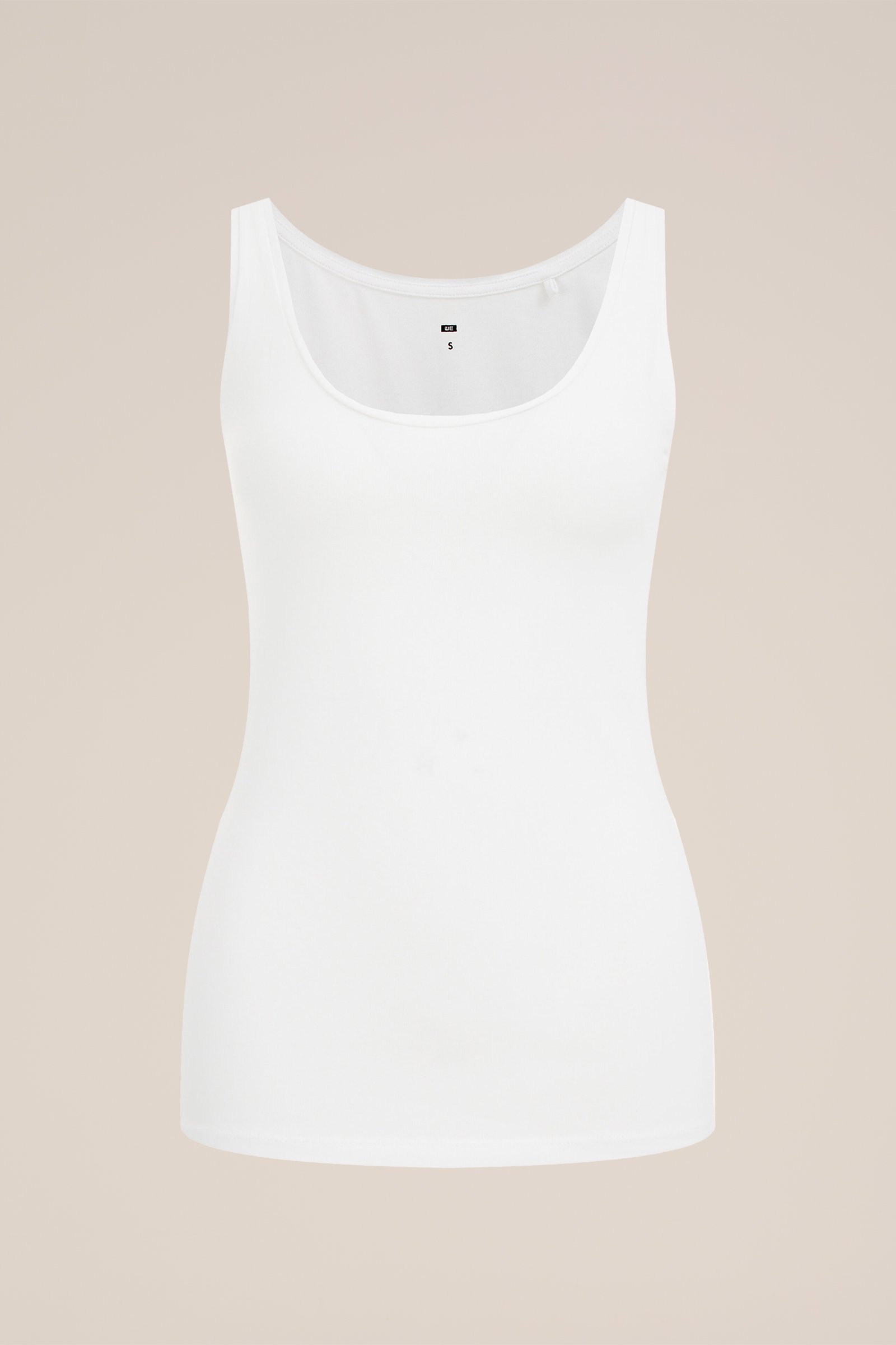 singlet van katoenmix WE Fashion Wit