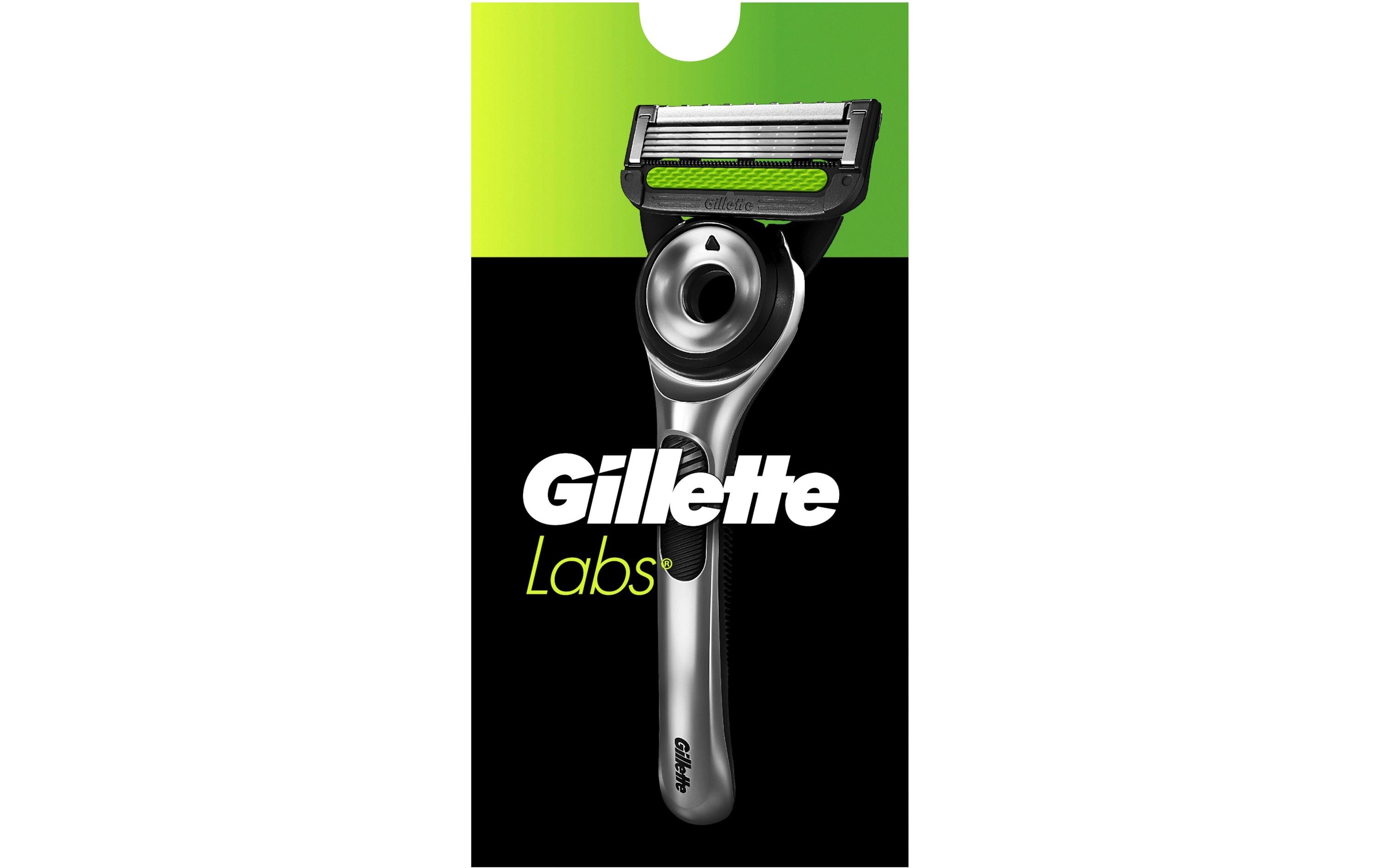 Herrenrasierer GilletteLabs 5er + Handstück + WandhalterungRasierer für Männer beinhaltet eine Wandhalterung für eine einfache Aufbewahrung
