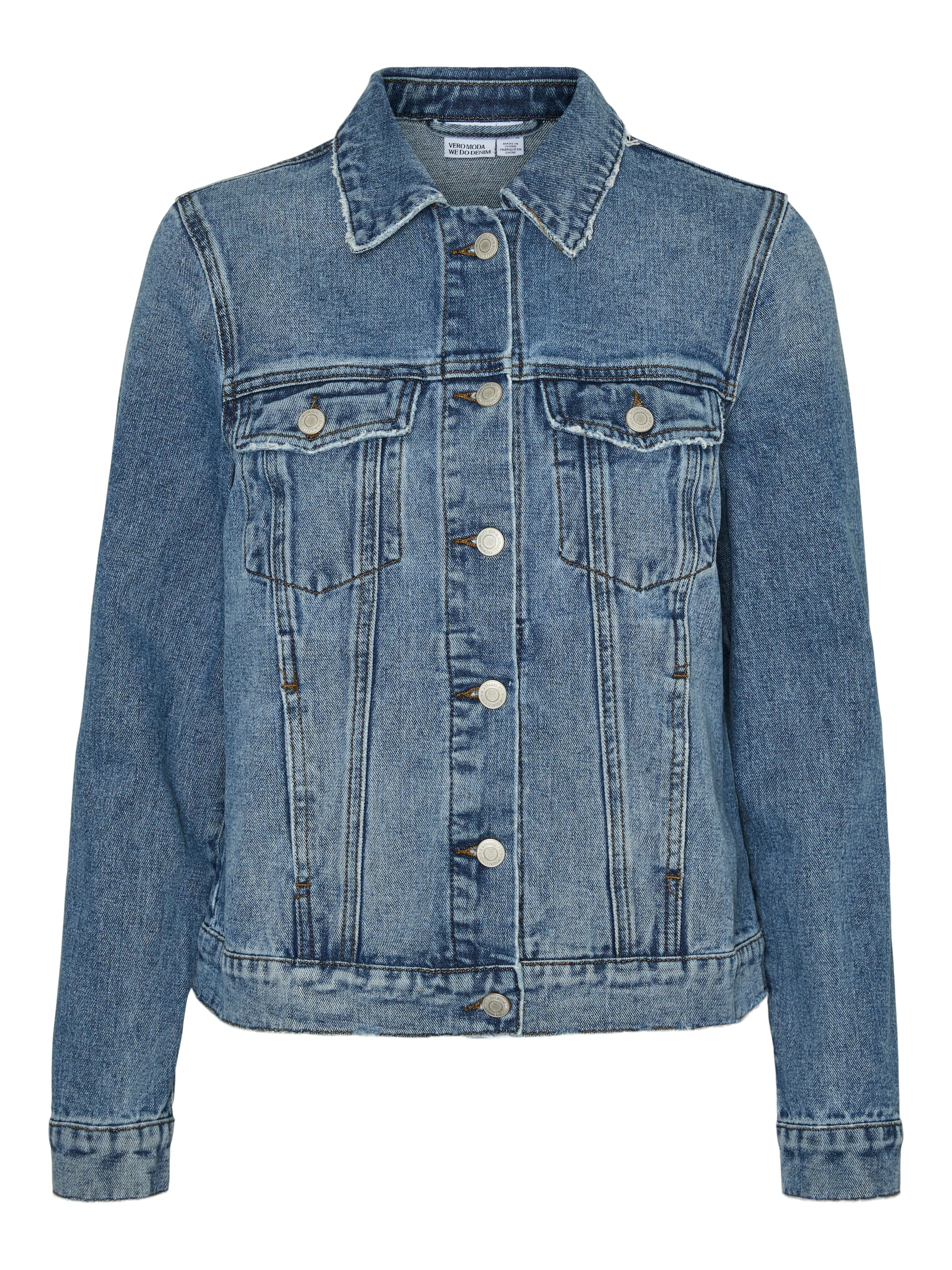 Vero Moda Jeansjacke »VMZORICA LS DENIM JACKET MIX NOOS« mit leichten Destroyed Effekten