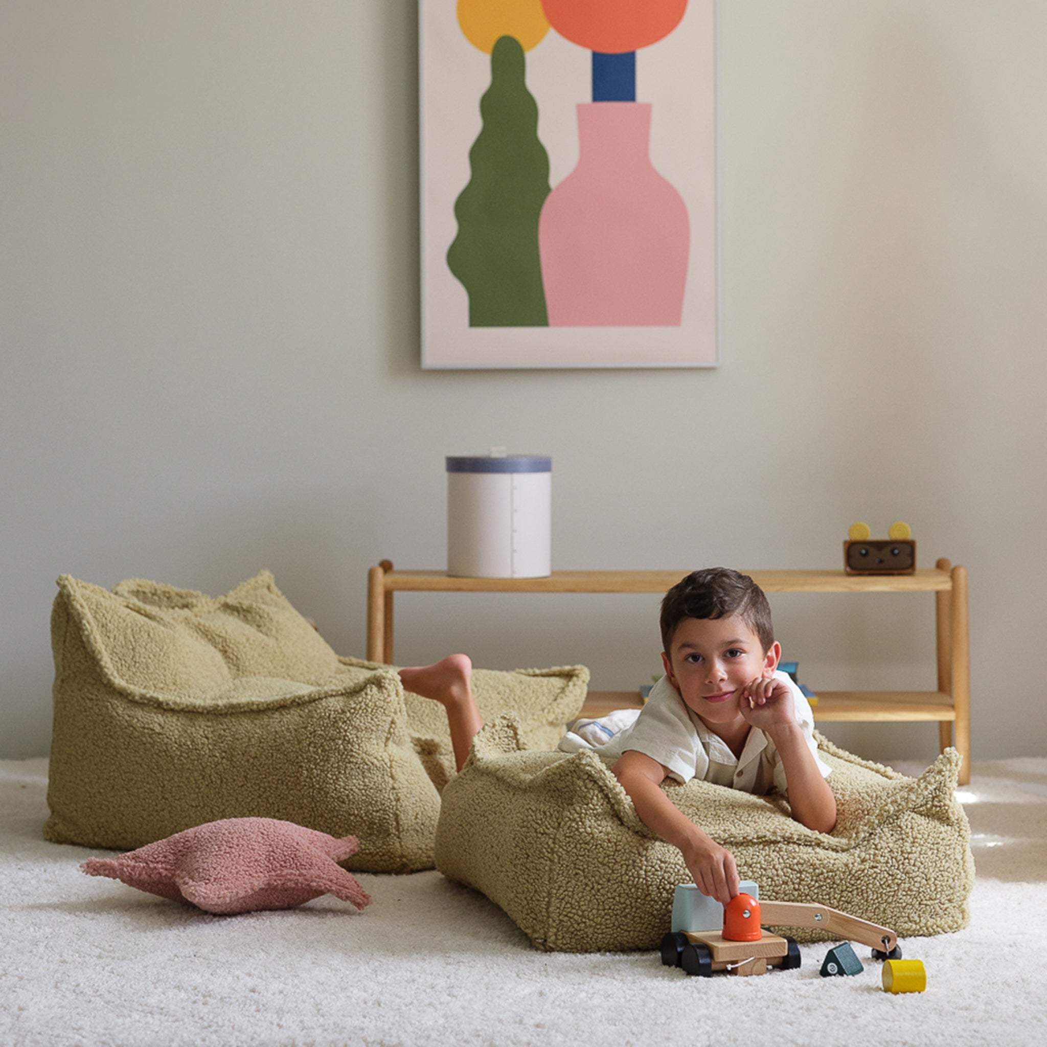 Wigiwama Sitzsack und Ottoman Set Matcha