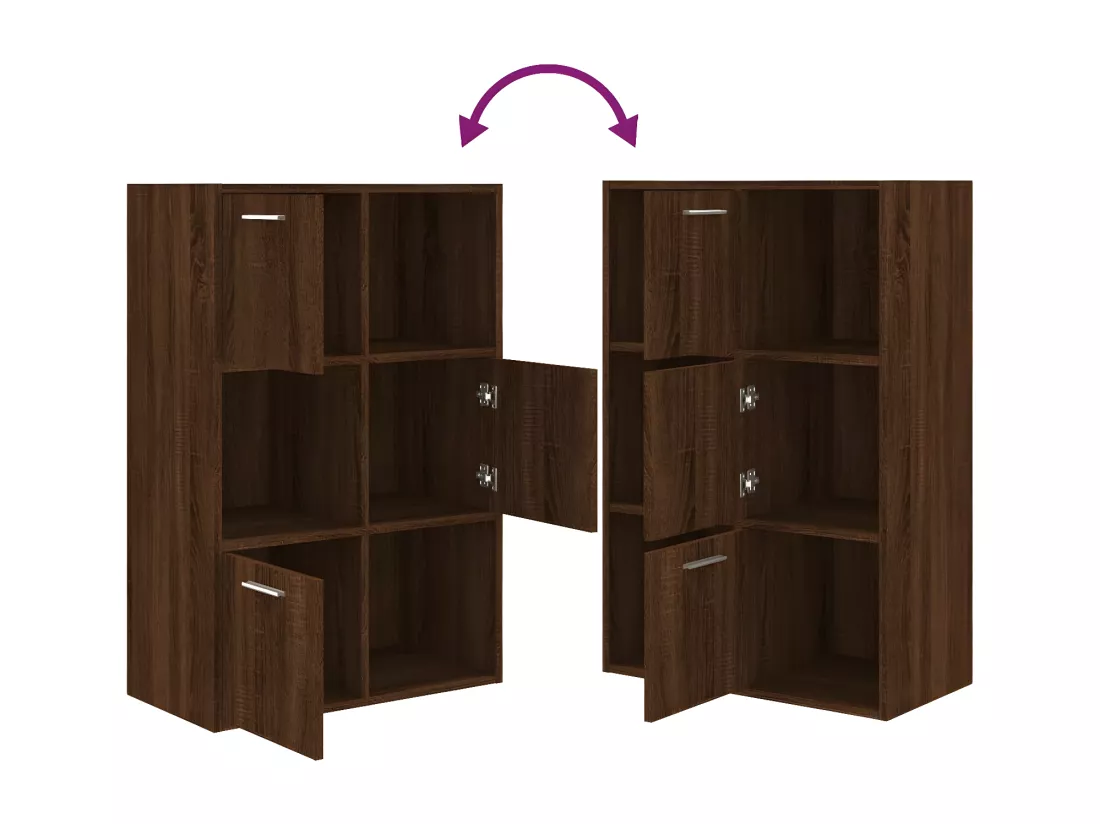Armoire de rangement Chêne marron 60x29,5x90 cm