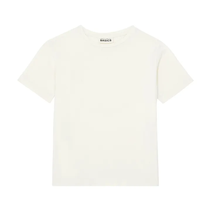 SMALLABLE BASICS T shirt Garçon Manche Courte Coton Bio | Ecru