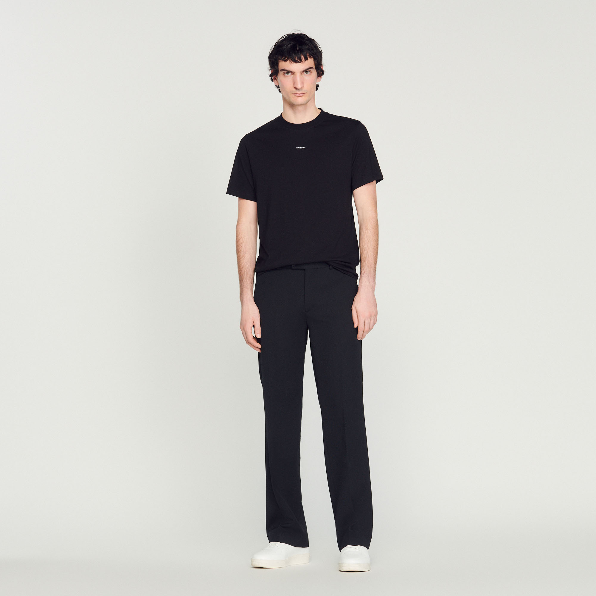 T-shirt brode Sandro en coton biologique