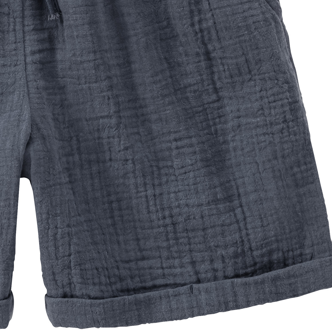 Topolino Pure Collection Kinder Musselin-Shorts mit Elastikbund dunkelblau