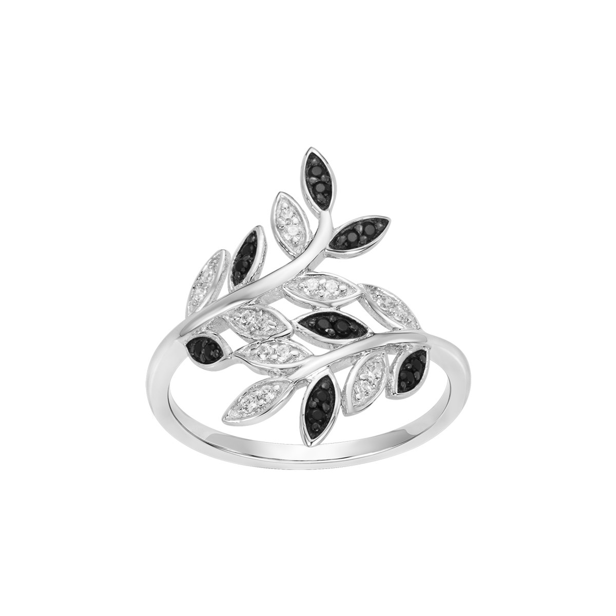 Bague en Argent avec oxyde de zirconium noir