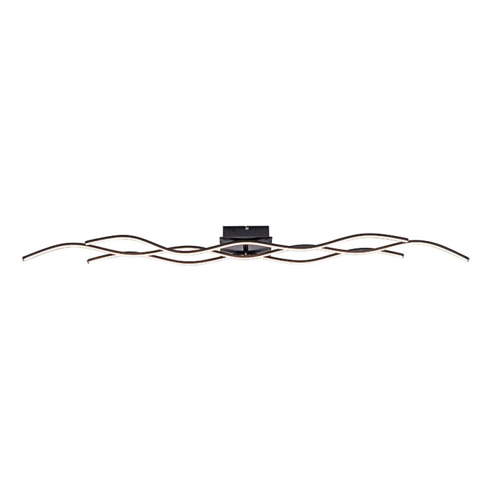 TAKLAMPE JUST LIGHT WAVE 137,5CM SVART