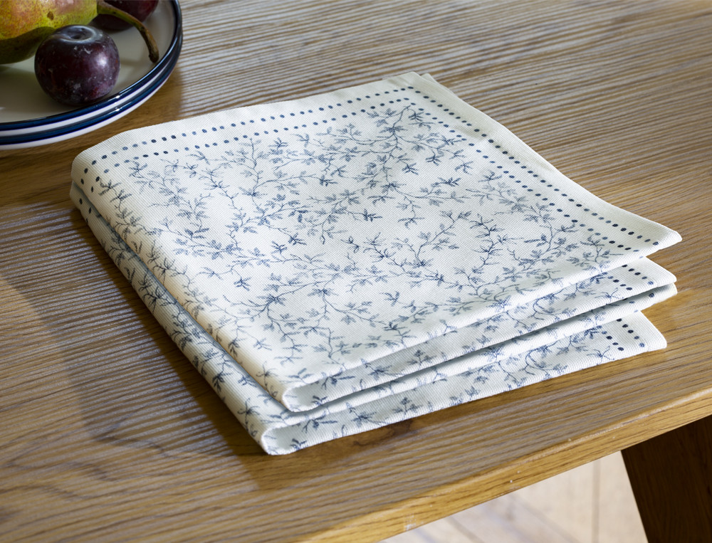 Lot de 2 serviettes de table imprimées-La table de Louise