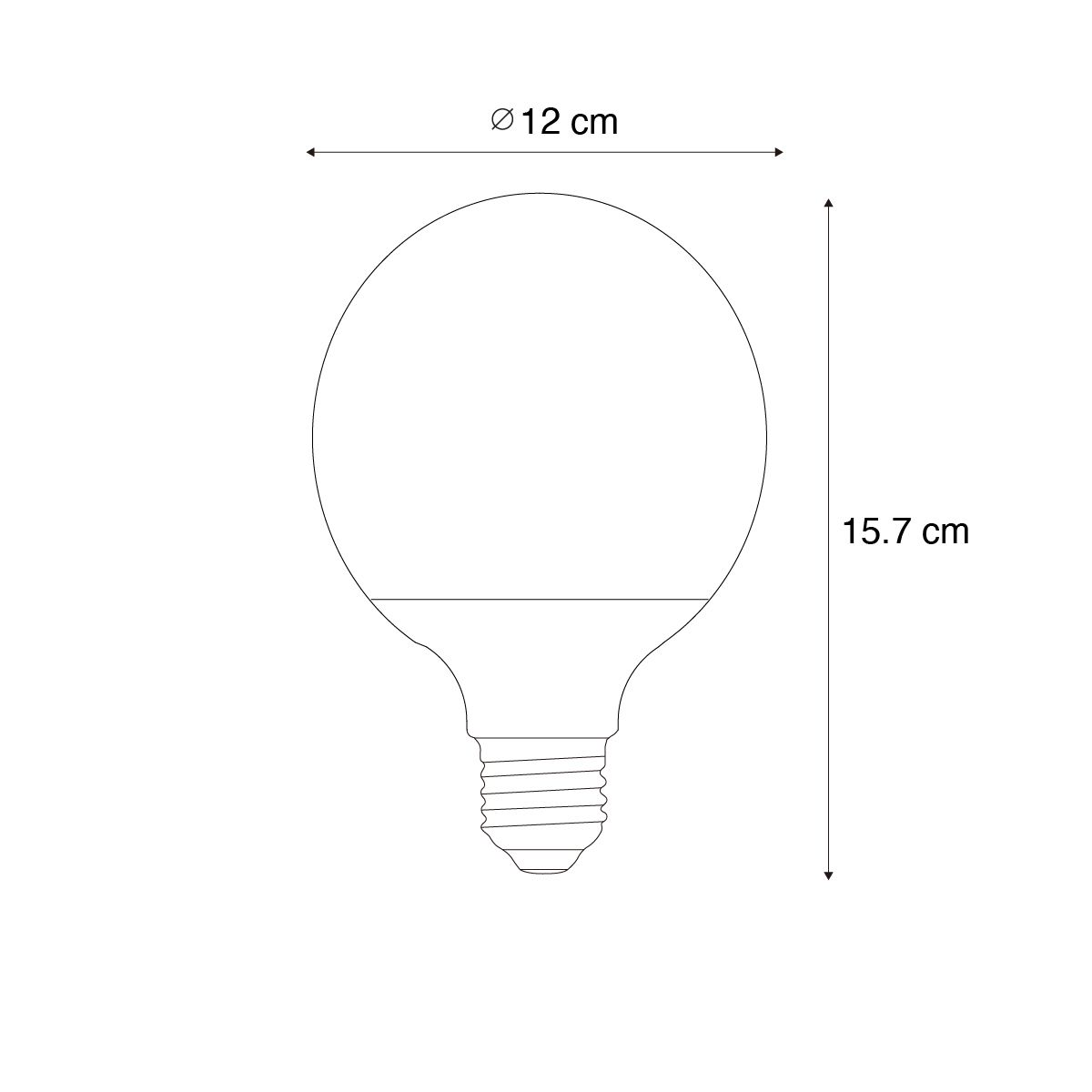 Set van 5 Smart E27 LED lampen G120 mat RGBW 9W 806 lm 2700-6500K