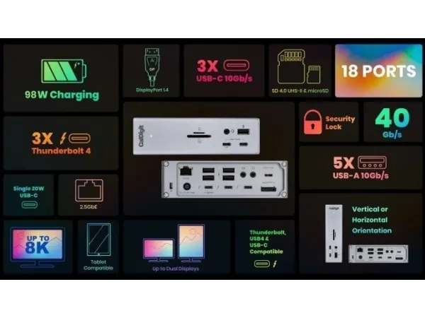 CalDigit - Thunderbolt kabel (han) - 70 cm