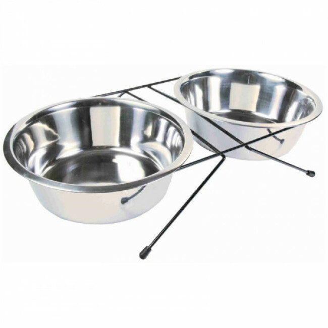 Set écuelles en acier inox avec pieds anti-dérapants Eat on Feet