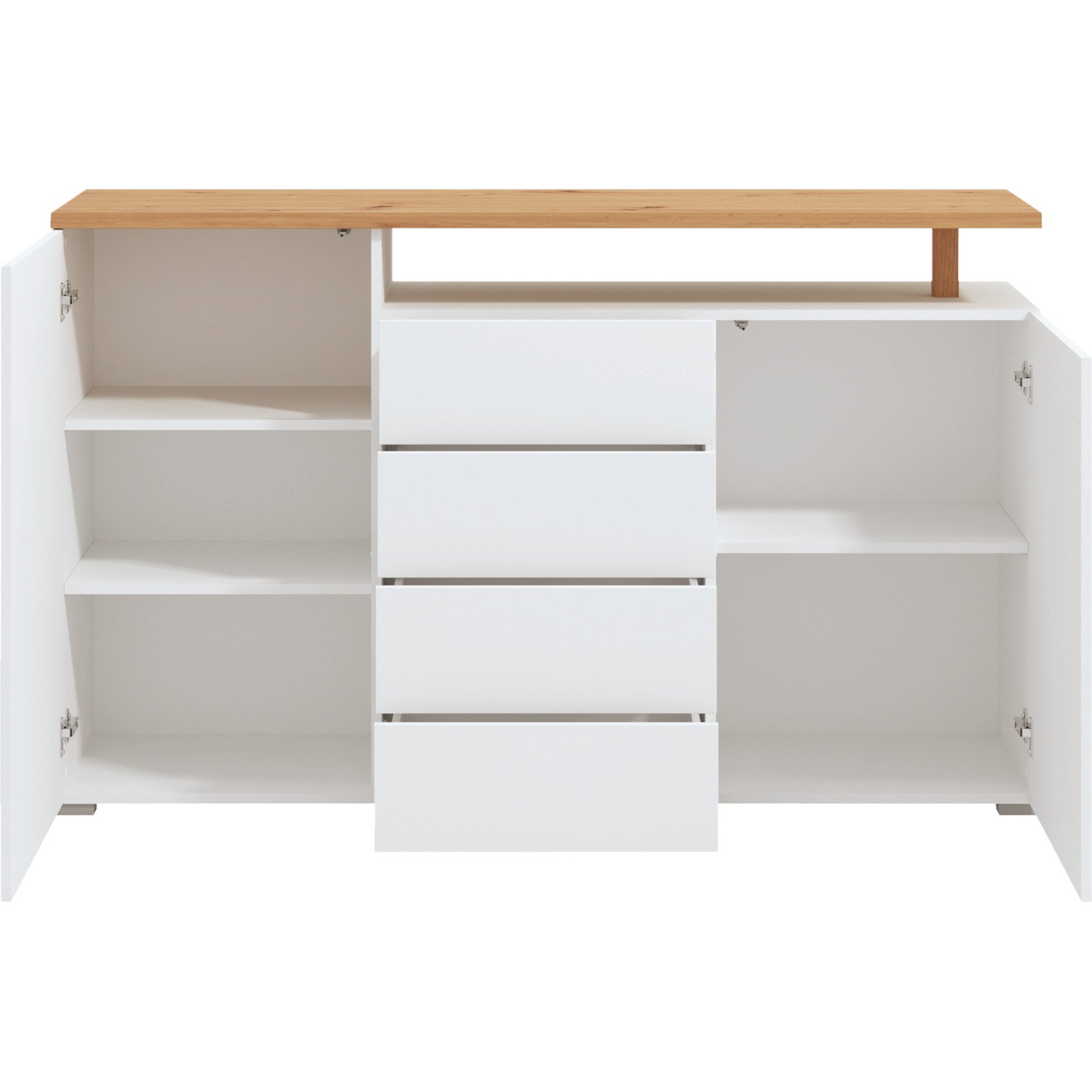 Kommode Aterno Dekor weiss 154 x 94 x 40 cm