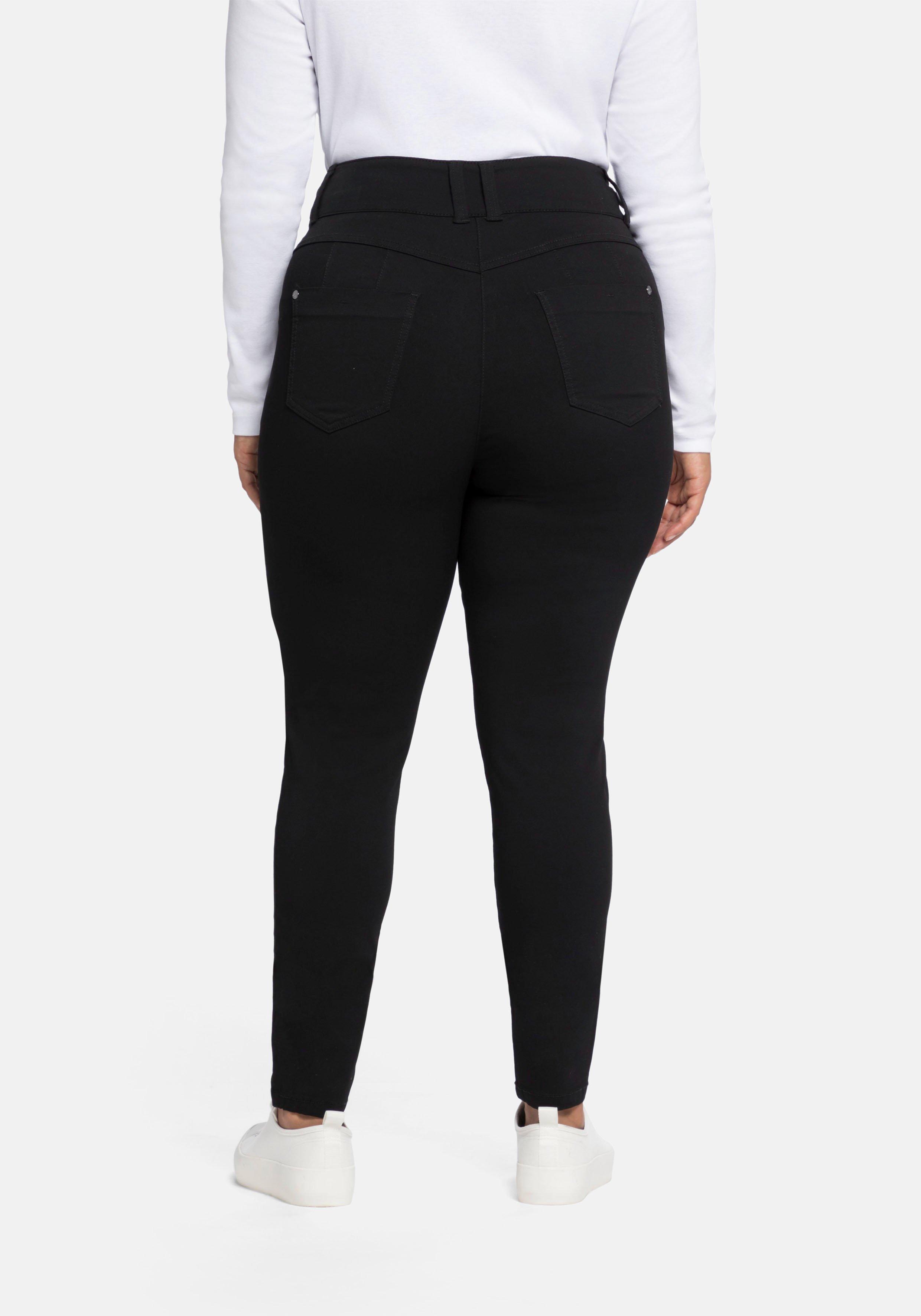 Skinny Hose mit High-Waist-Bund, superelastisch