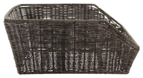 BASIL Panier À Vélo Cento Rattan Look Avec Support De Portage 47 X 34 X 22 Cm - Marron