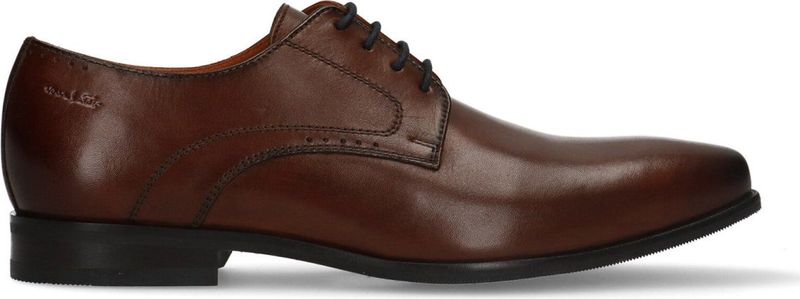 Van Lier - Heren - Cognac Leren Veterschoenen - Leer