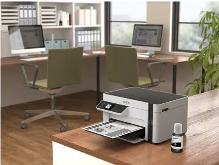Epson EcoTank ET-M2120 - Multifunktionsprinter - S/H - blækprinter - A4/Legal (medie) - op til 15 spm (udskriver) - 150 ark - USB, Wi-Fi - hvid