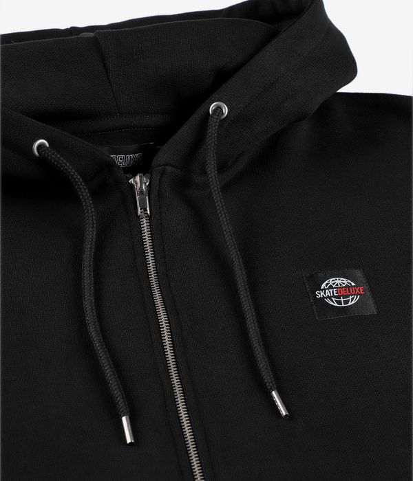 skatedeluxe World Patch Organic Zip-Hoodie (black)