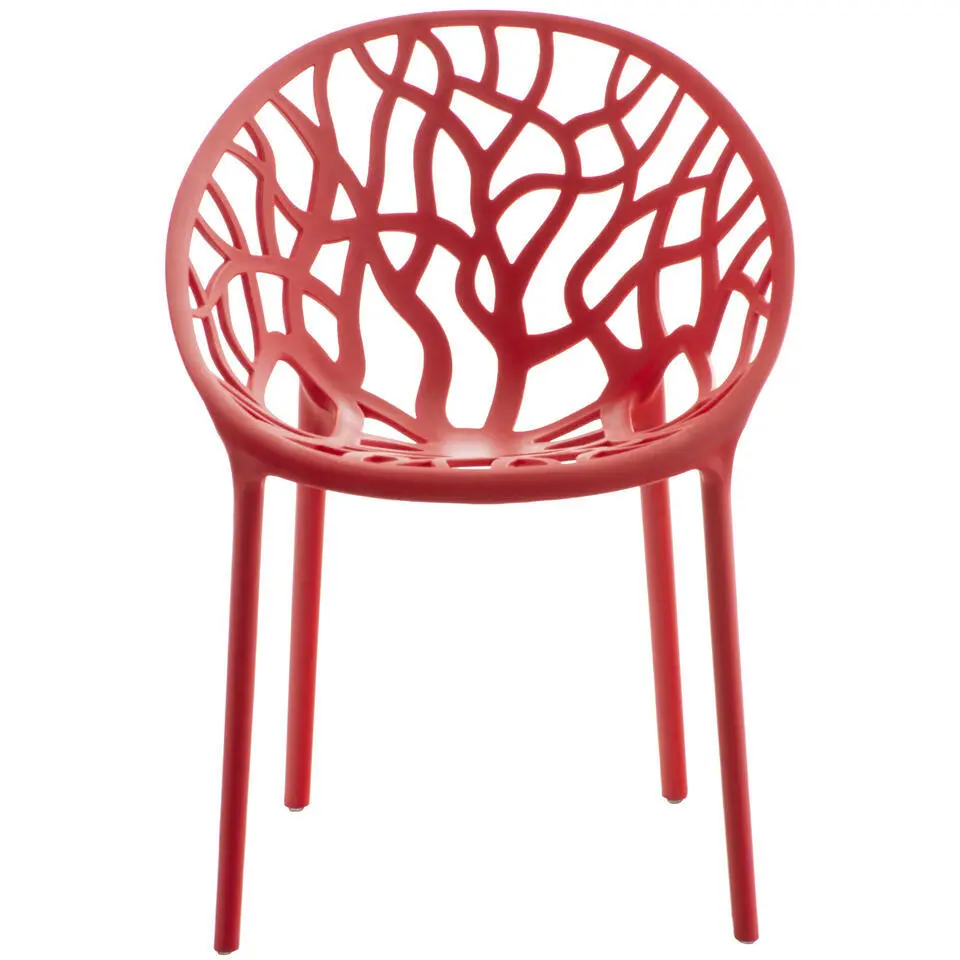 CLP Set van 2 Tuinstoel Hope Kunststof - rood