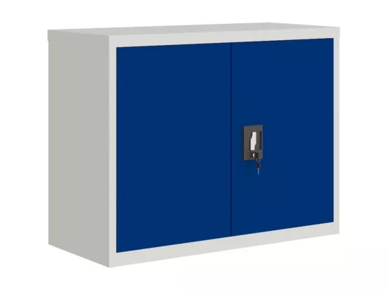 Classeur gris clair et bleu 90x40x70 cm acier