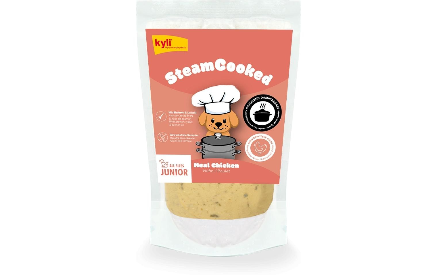 Nassfutter Steamcooked Meal Chicken Junior 250gAlleinfuttermittel für Junghunde