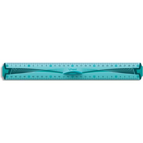 Règle plate Flex, 300 mm, en plastique, avec poignée