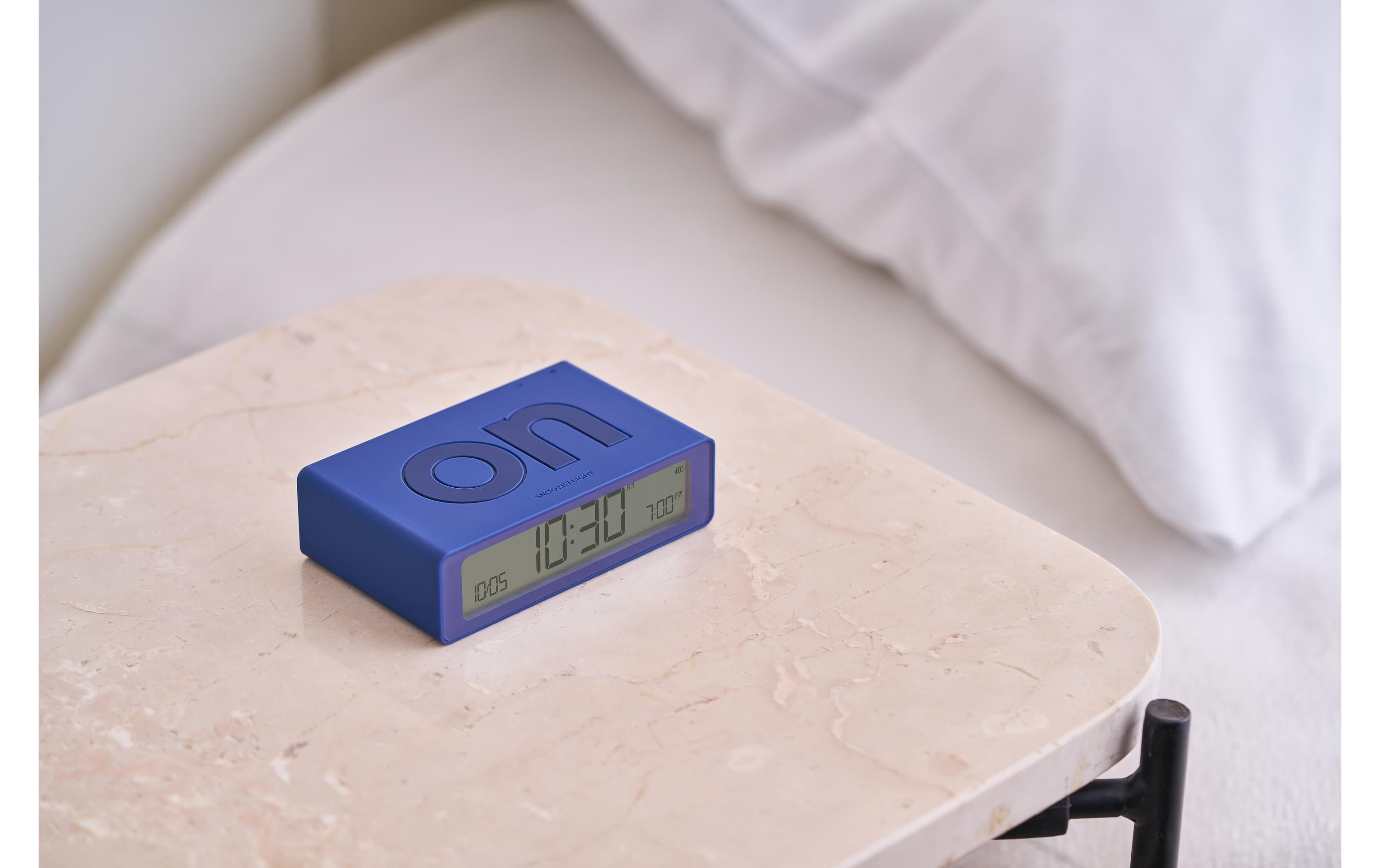 Digitalwecker Flip Mini DunkelblauMini LCD-Wecker mit Umkehrfunktion (On/Off)