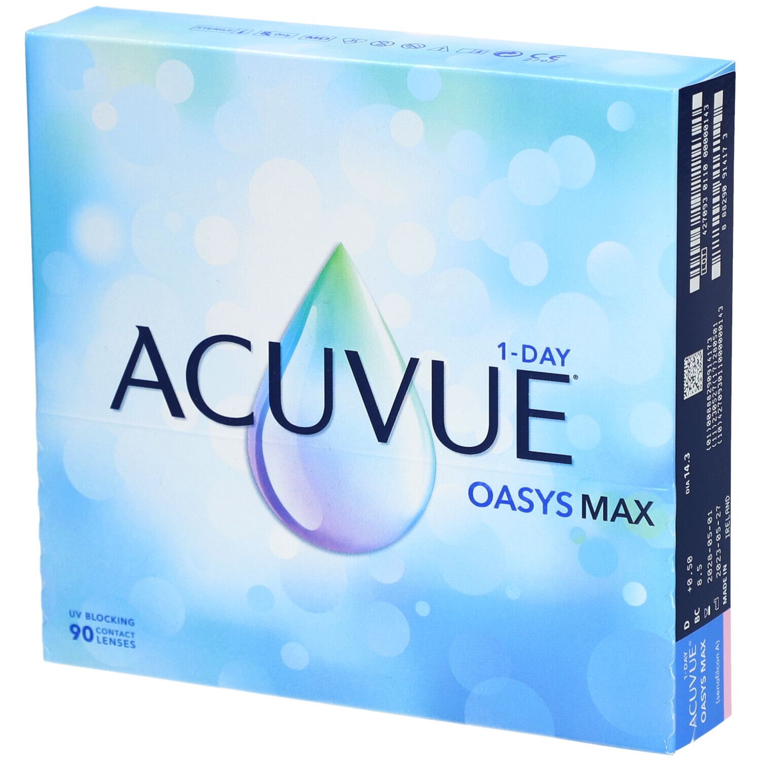 Acuvue® 1-Day oasys MAX Basiskurve 8.5 Tageslinse