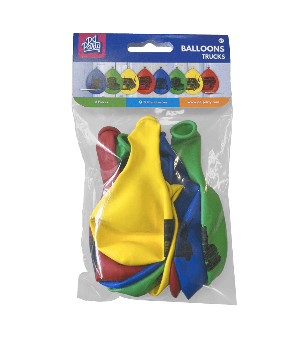 Gekleurde Ballonnen Trucks 30cm