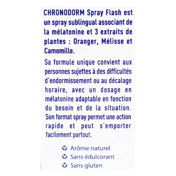 Spray sublingual de melatonina Chronodorm Flash 30ml