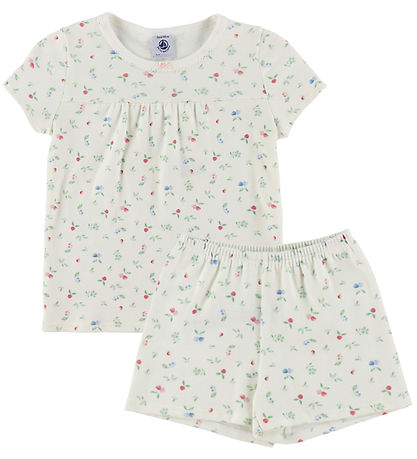 Petit Bateau Schlafanzug - 2-teilig - Marshmallow/Mehrfarbig