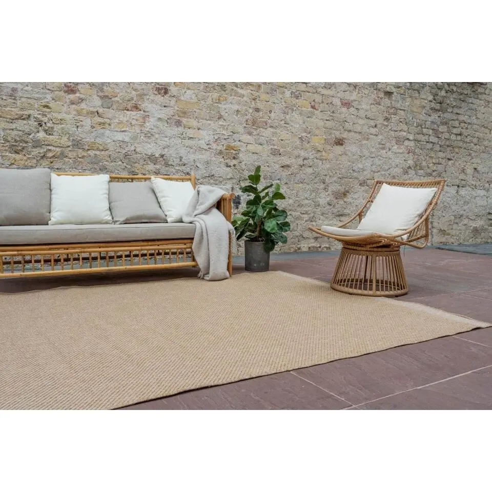 Interieur05 Jute buitenkleed naturel border - 290 x 200 cm