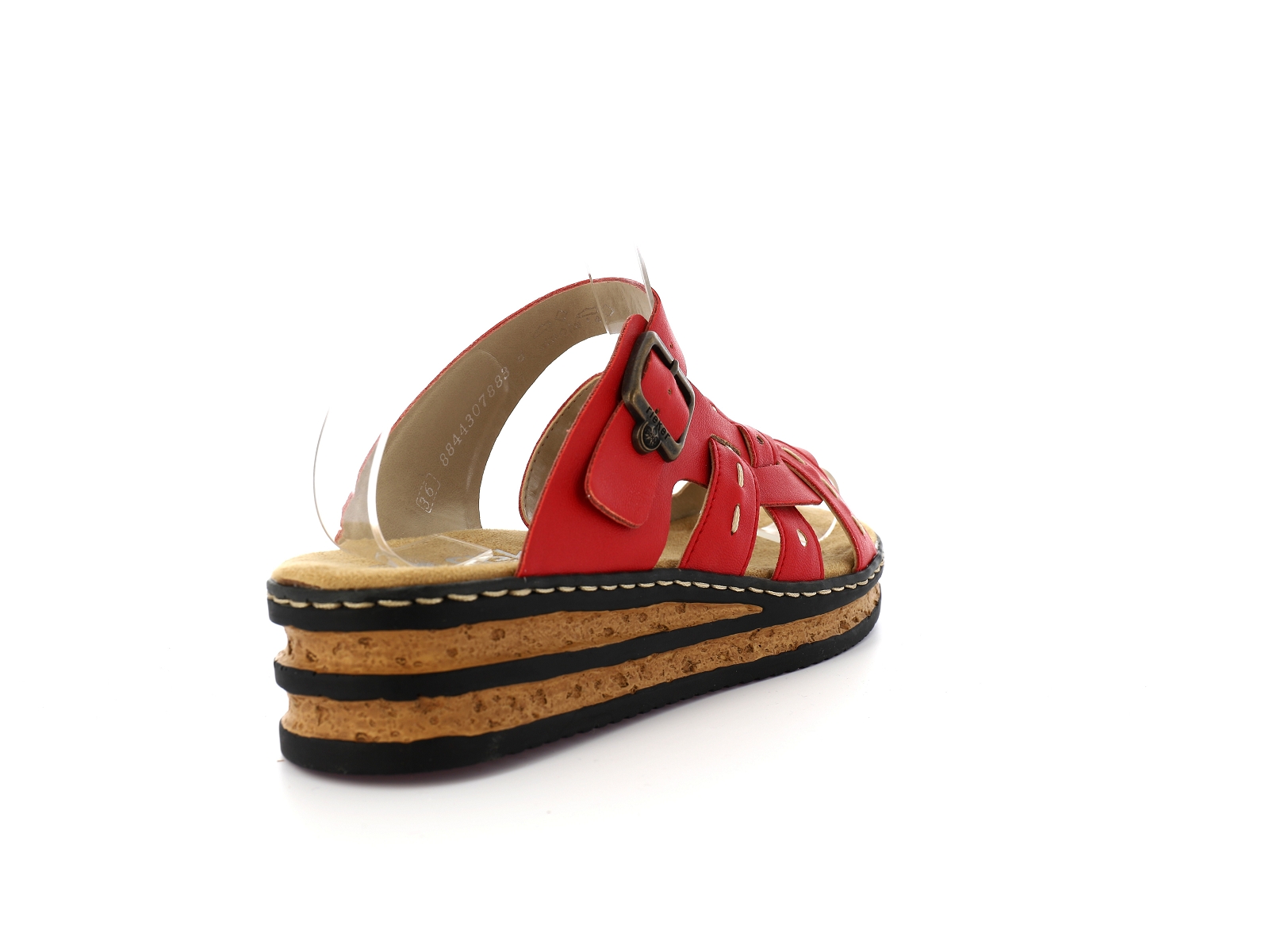 Rieker-62976 Synthétique Rouge